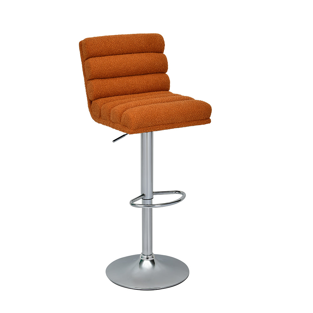 Jill Adjustable Height Swivel Bar Stool (Rust)