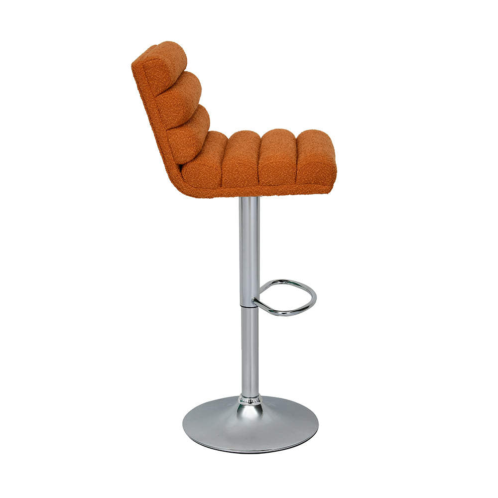 Jill Adjustable Height Swivel Bar Stool (Rust)