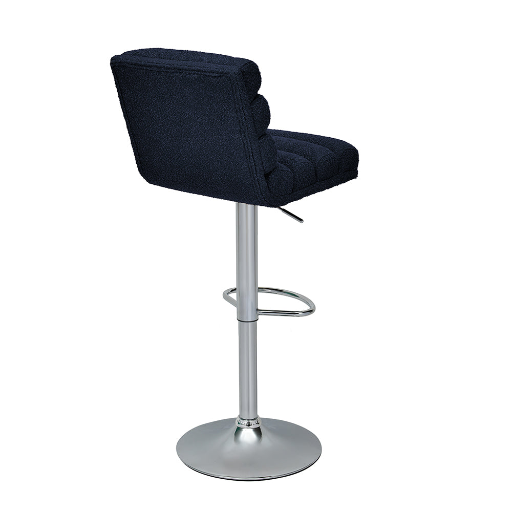 Jill Adjustable Height Swivel Bar Stool (Dark Blue)