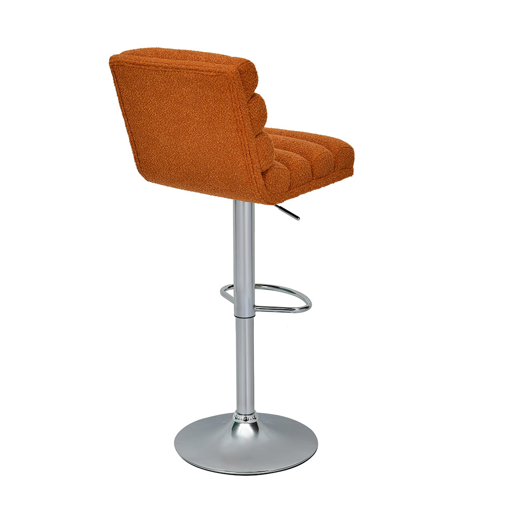 Jill Adjustable Height Swivel Bar Stool (Rust)