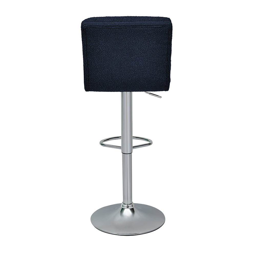 Jill Adjustable Height Swivel Bar Stool (Dark Blue)