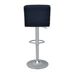 Jill Adjustable Height Swivel Bar Stool (Dark Blue)