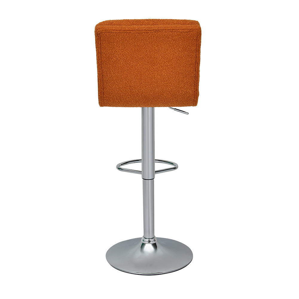 Jill Adjustable Height Swivel Bar Stool (Rust)