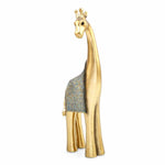 Decorative Giraffee Polyresin Showpiece (Grey & Gold)