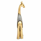 Decorative Giraffee Polyresin Showpiece (Grey & Gold)