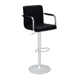 Escape Adjustable Height Swivel Bar Stool (Black)