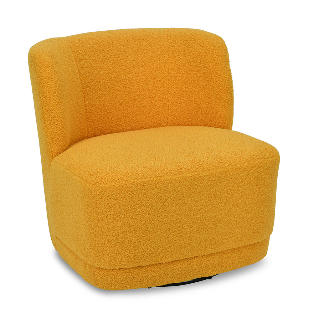 Fender 1 Seater Swivel Base Fabric Chair (Mustard)