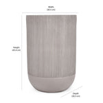 Ribbed Magnesium Oxide Indoor Outdoor Tall Planter 45.4 cm (Taupe)