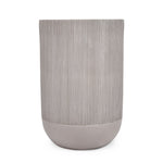 Ribbed Magnesium Oxide Indoor Outdoor Tall Planter 45.4 cm (Taupe)