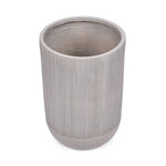 Ribbed Magnesium Oxide Indoor Outdoor Tall Planter 45.4 cm (Taupe)