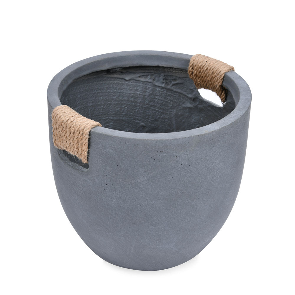 Jute Handle Magnesium Oxide Planter 33.5 cm (Grey)