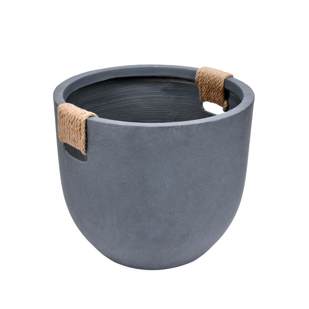 Jute Handle Magnesium Oxide Planter 40.7 cm (Grey)