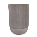 Ribbed Magnesium Oxide Indoor Outdoor Tall Planter 53.9 cm (Taupe)