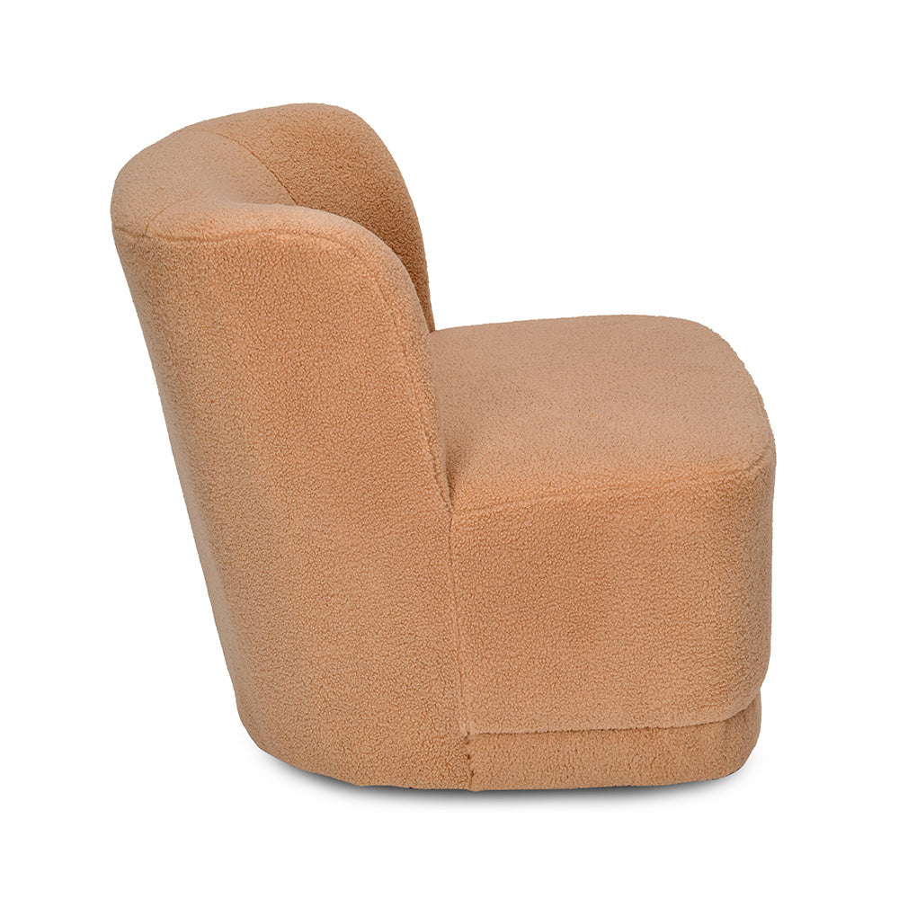 Fender 1 Seater Swivel Base Fabric Chair (Beige)