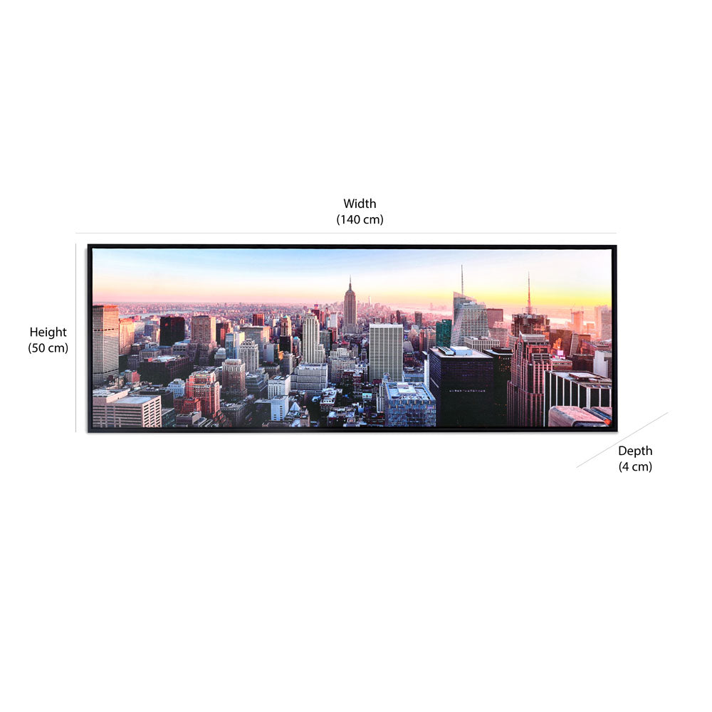 Cityscape Canvas Wall Painting (Multicolor)