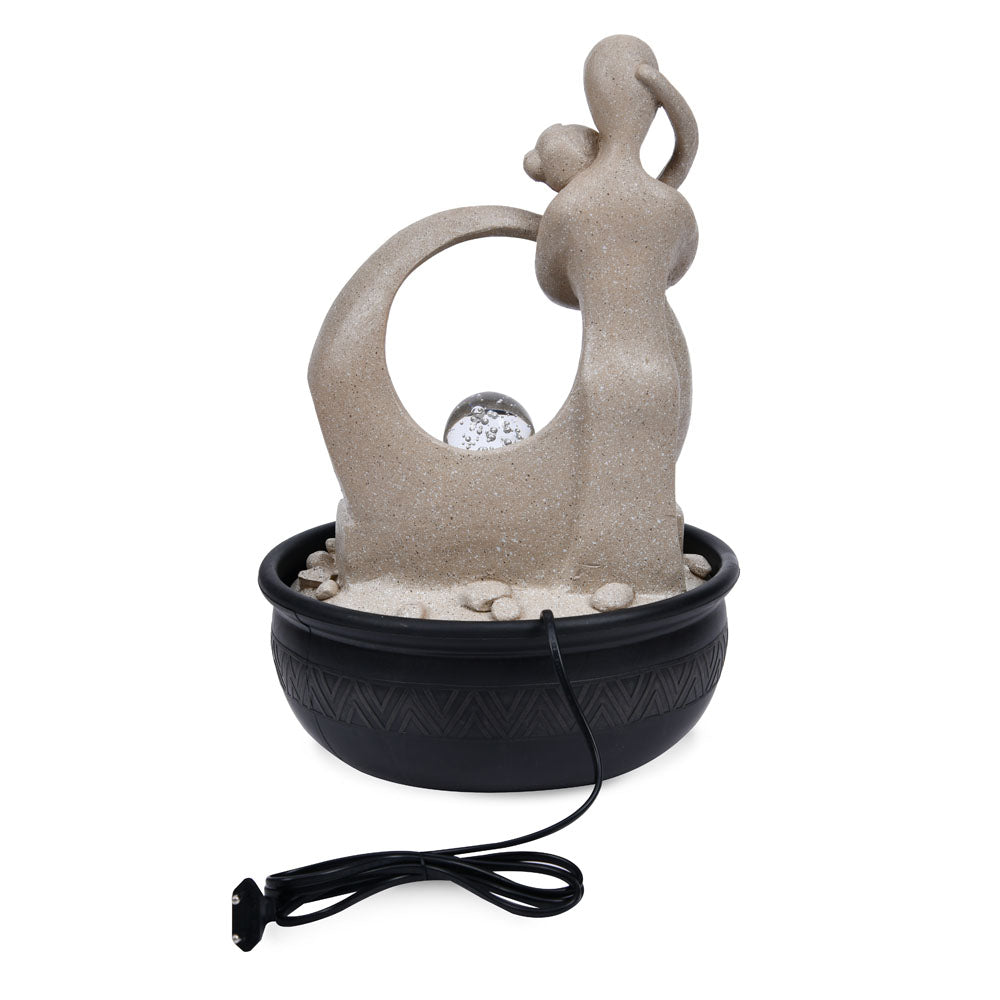 Couple Love Decorative Water Fountain With LED Light (Sand)