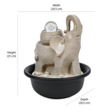 Elephant Trunk Decorative Water Fountain With LED Light (Sand)