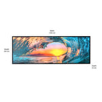 Water Wave Canvas Wall Painting (Yellow & Blue)