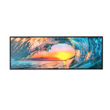 Water Wave Canvas Wall Painting (Yellow & Blue)