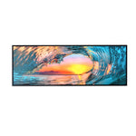 Water Wave Canvas Wall Painting (Yellow & Blue)