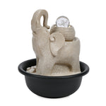 Elephant Trunk Decorative Water Fountain With LED Light (Sand)