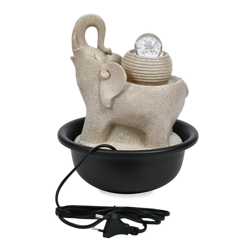 Elephant Trunk Decorative Water Fountain With LED Light (Sand)