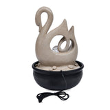 Swan Shaped Decorative Water Fountain With LED Light (Sand)