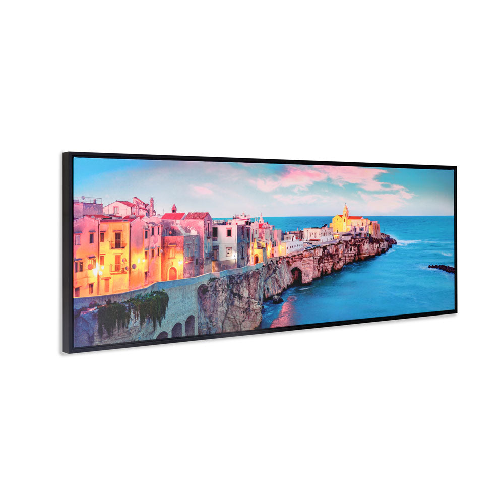 Sea Side Canvas Wall Painting (Blue)