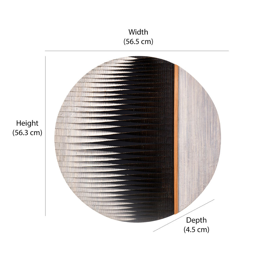 Circular Fluting Design Wall Decor (Grey)