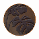 Circular Leaf Design Wall Decor (Brown)