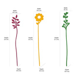 Daisy MDF Artificial Stick Set of 3 (Multicolor)