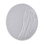 Abstract Round MDF Wall Painting (White)