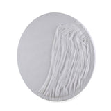 Abstract Round MDF Wall Painting (White)