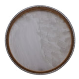 Abstract Round MDF Wall Painting (White)