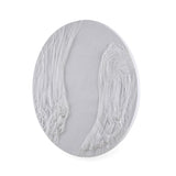 Abstract Round MDF Wall Painting (White)