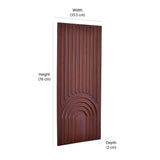 Rectangular Decorative MDF Wall Panel (Brown)