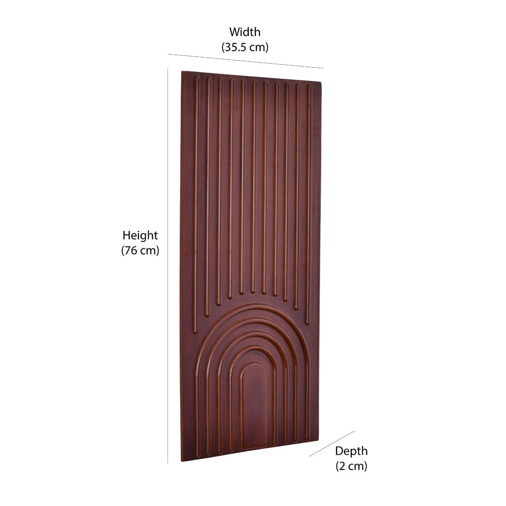 Rectangular Decorative MDF Wall Panel (Brown)