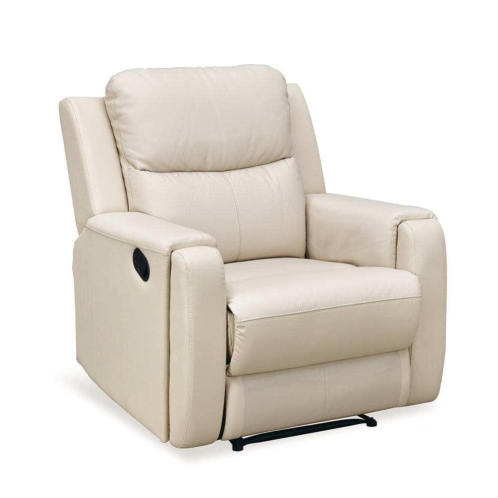 Levon 1 Seater Manual Recliner (Light Beige)