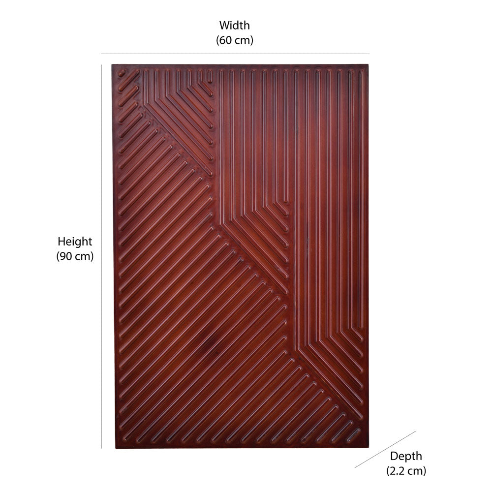 Rectangular Decorative MDF Wall Panel 90 cm (Brown)