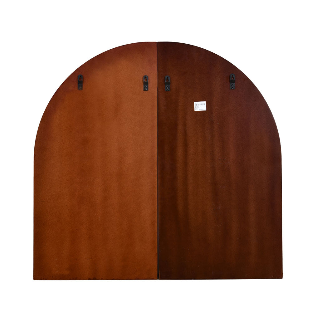 Arched Decorative MDF Wall Panel Set of 2 (Brown)