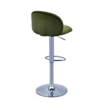 Henlo Adjustable Height Swivel Bar Stool (Olive Green)