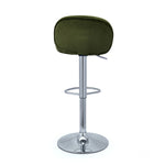 Henlo Adjustable Height Swivel Bar Stool (Olive Green)