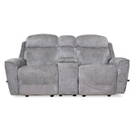 Favian 2 Seater Rocker Recliner Sofa With Console (Grey)