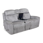 Favian 2 Seater Rocker Recliner Sofa With Console (Grey)