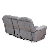 Favian 2 Seater Rocker Recliner Sofa With Console (Grey)