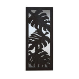 Monstera Leaf MDF and Glass Wall Decor (Brown)