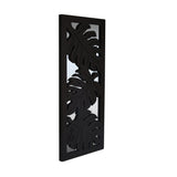 Monstera Leaf MDF and Glass Wall Decor (Brown)