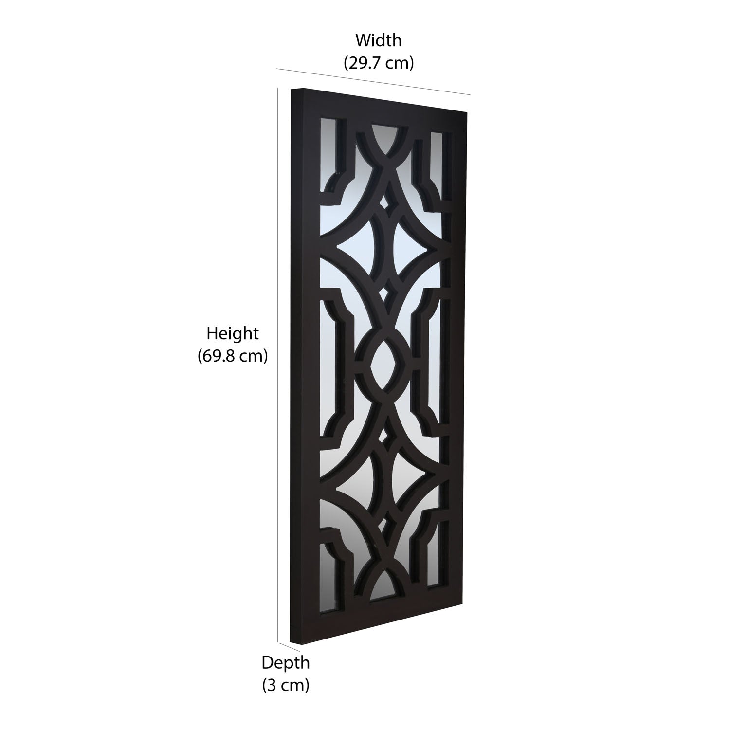 Oranate Mughal MDF and Glass Wall Decor (Brown)