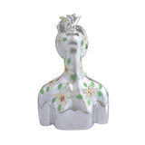 Decorative Woman Head Resin Showpiece (Large, Silver)