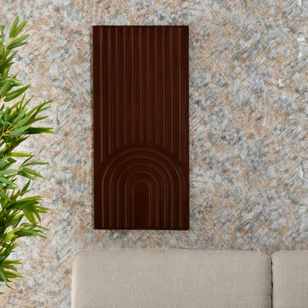 Rectangular Decorative MDF Wall Panel (Brown)